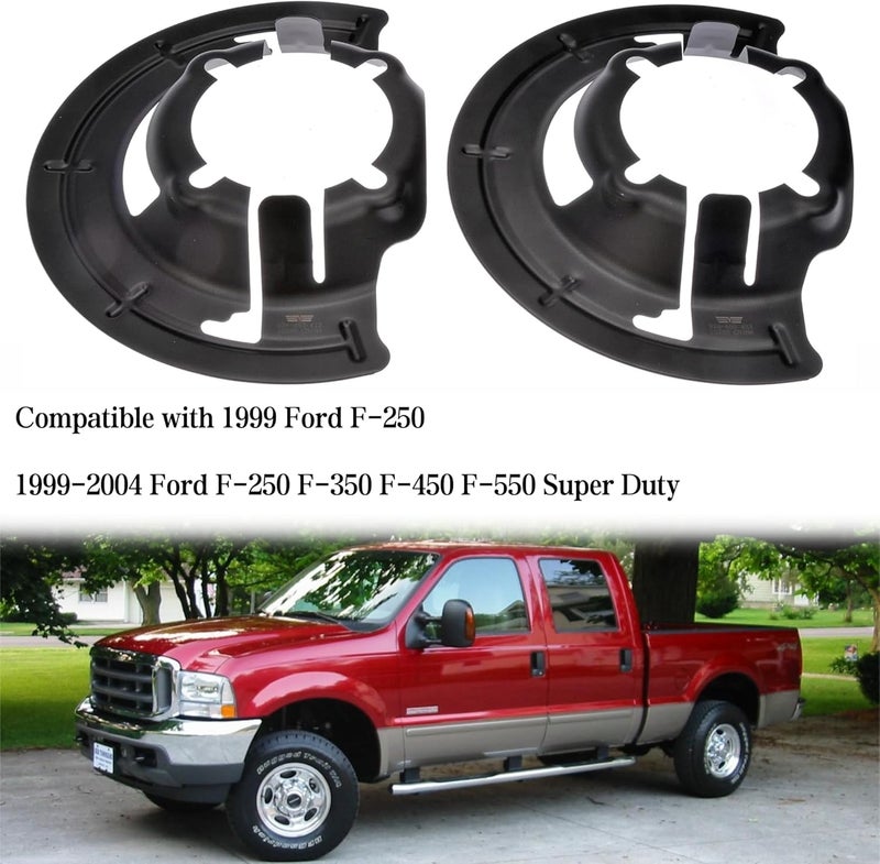 FCBJX Front Brake Dust Shield for Ford Super Duty F-250 F-350 F-450 F-550 1999-2004 Replace F81Z1214AA 924-483 Left and Right - Image 5